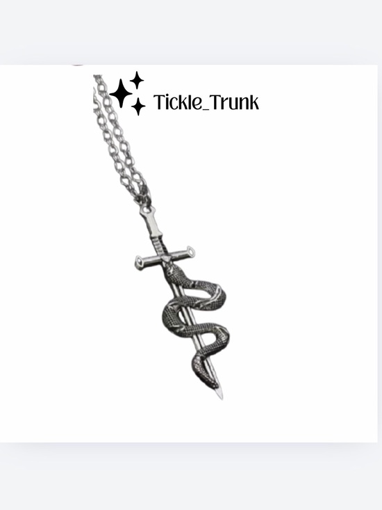 Jewelry - ⭐️ Snake Wrapped Dagger Pendant Necklace New